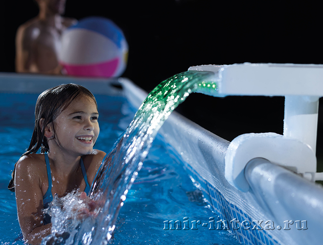 Купить водопад с подсветкой LED для каркасных бассейнов, Intex 28090 в Москве