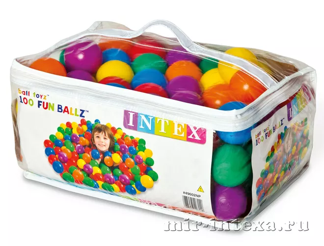 Купить мячики 6,5см 100 шт Intex 49602